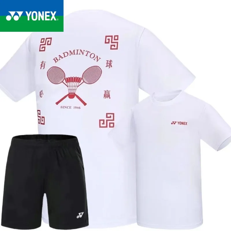YONEX 2024 Nový módny bedminton dres priedušný tričko s krátkym rukávom pre mužov a ženy