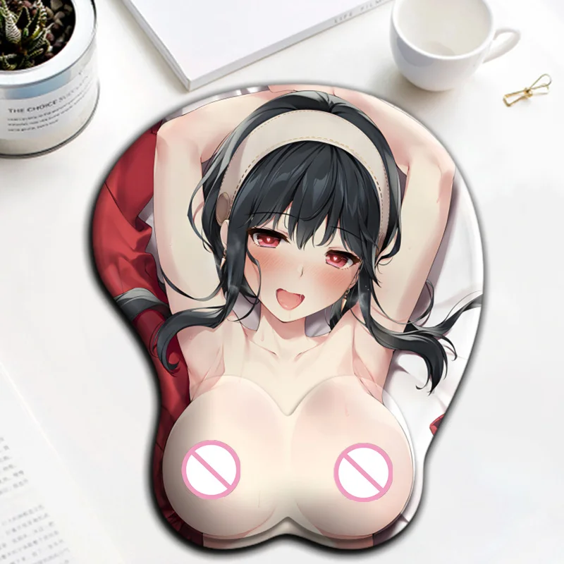 Yor briar sexy 3D vyvýšené bradavky Spy hrudník myš podložka Gaming Anime MousePad Creative Oppai Desk Mat