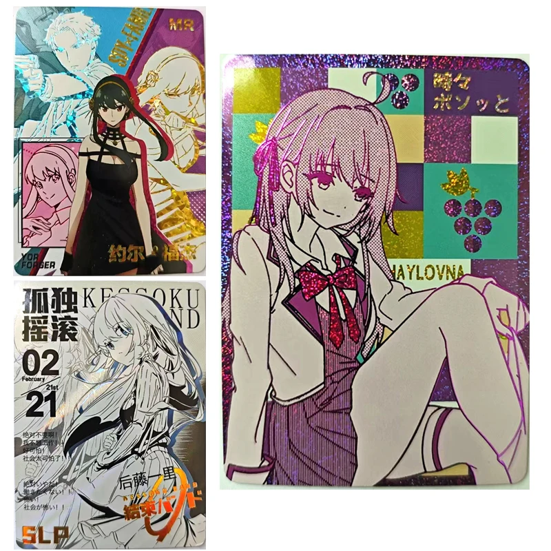 Yor Forger Gotoh Hitori Nakano Miku Goddess Story Dye Winter Rhymes Anime postava Mr Scp SP Game Collection Card Toy Darček