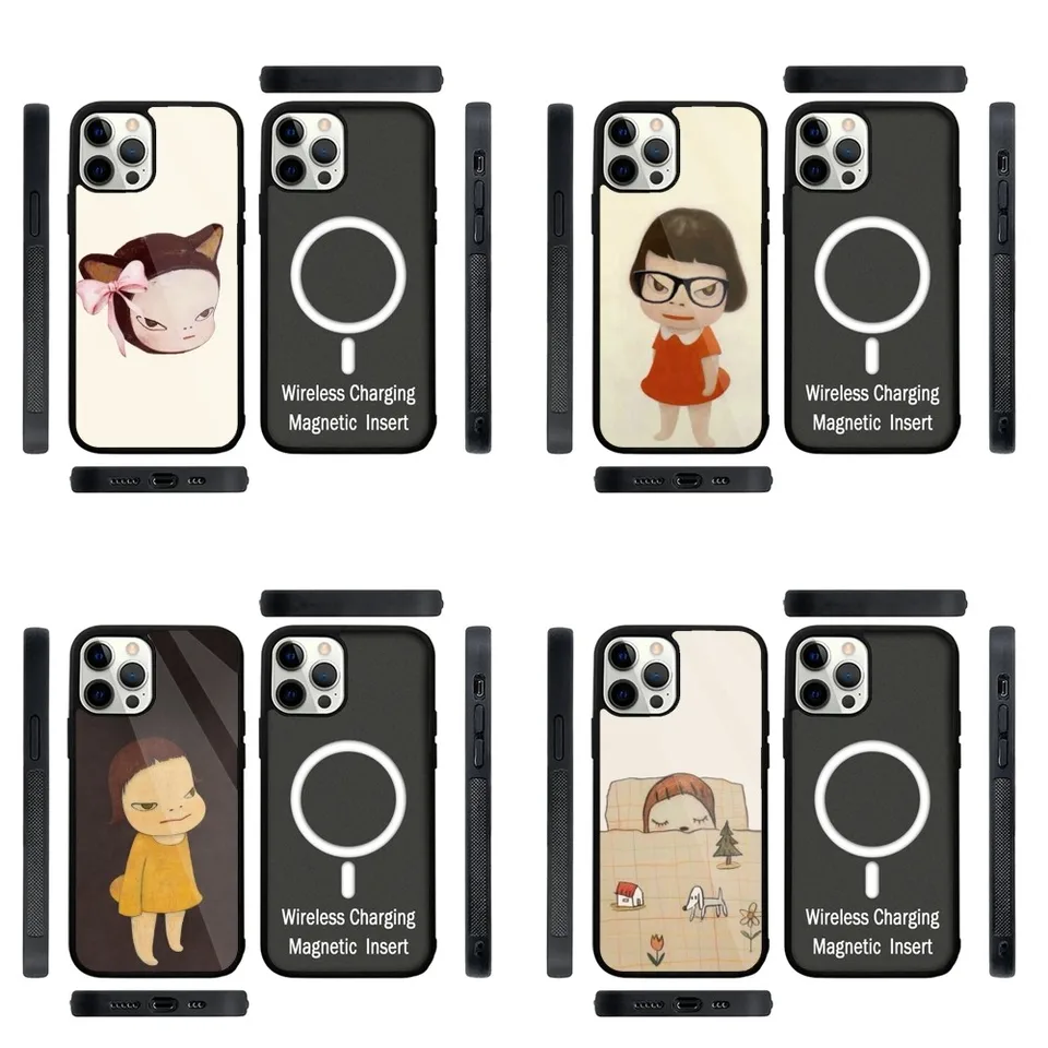 Yoshitomo Nara Art Phone Case Strong Magnetic pre iPhone 16,15,14,13, Pro, Max, Plus, 11,12, Mini pre Magsafe Wireless Nabíjanie