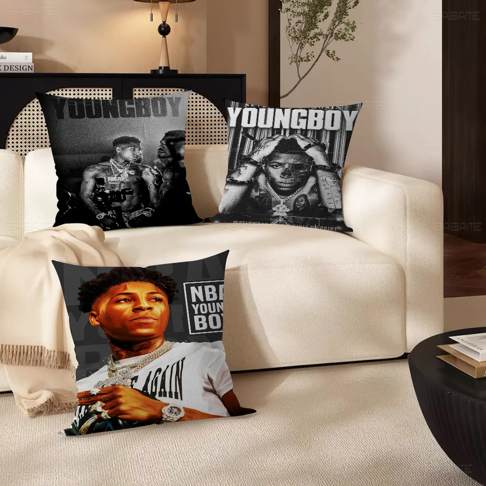 Youngboy sa už nikdy nezlomil vankúš anime vankúš pohovka posteľ hlavy vankúšový kryt vankúšov kryt 45x45 cm móda