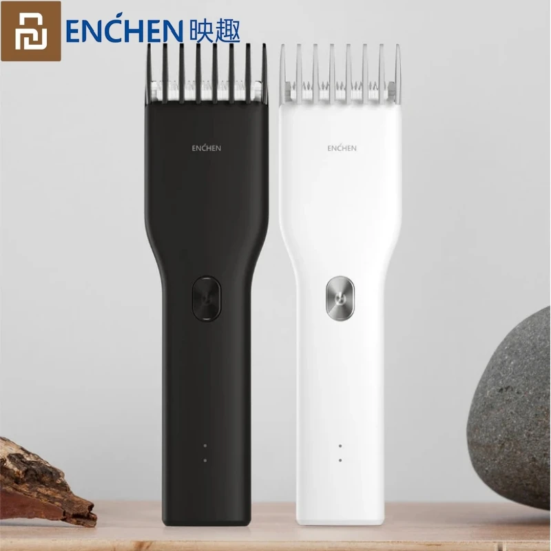 Youpin Enchen Boost Electric Hair Clipper nastaviteľná nano keramická rezačka hlavy inteligentné proti karty Emsuance Deti Men Rezačka vlasov
