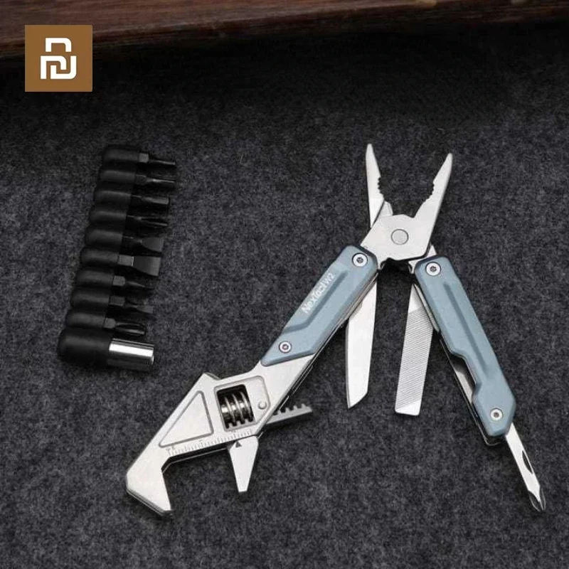 YouPin Nextool Light Wrench W2 Multi-Tool Foloding Pliers Multifunkčný spanner skrutkovač vonkajší kemping EDC ručné náradie