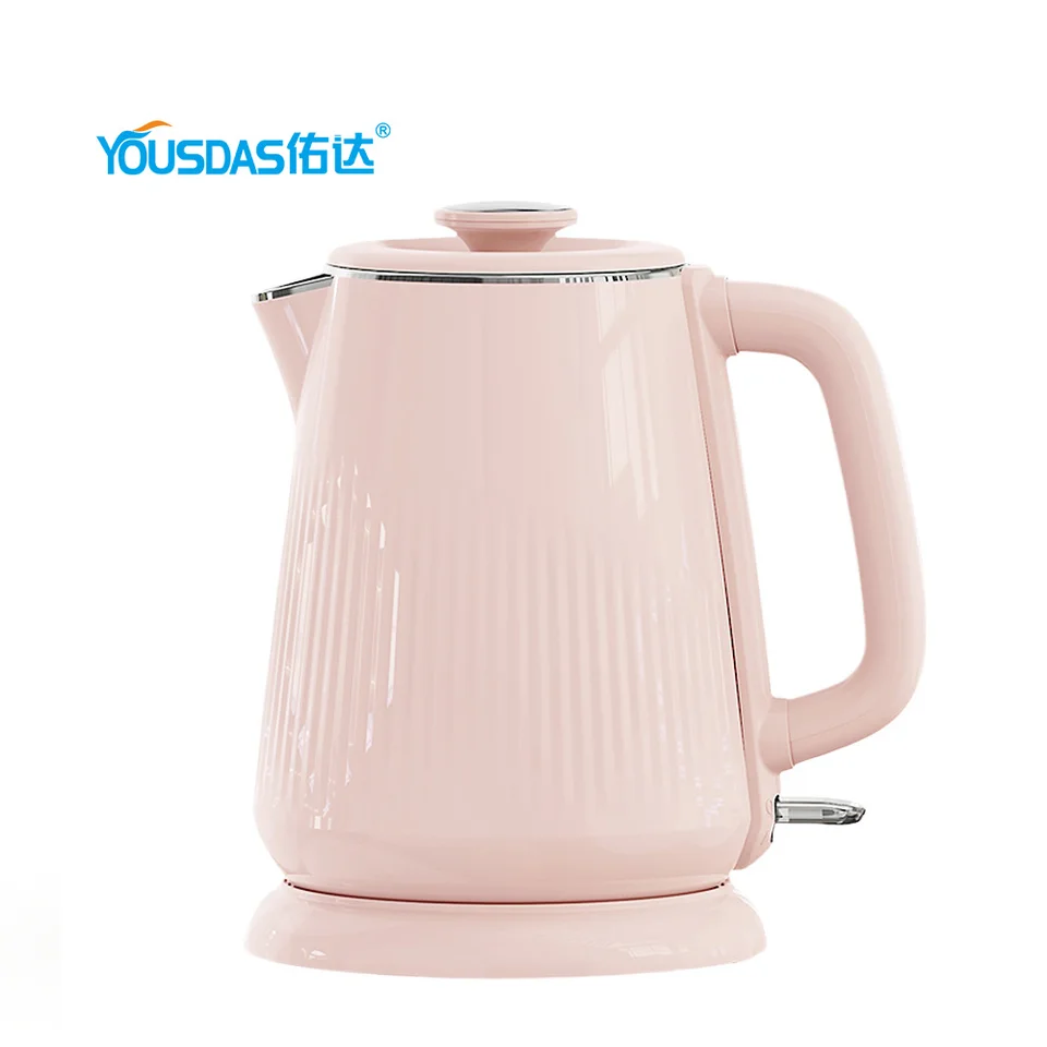 Yousdas Pink New Design Kettles Dvojitá vrstva 1800 ml Veľkoobchodné ceny domácnosti elektrická kanvica vodná kanvica