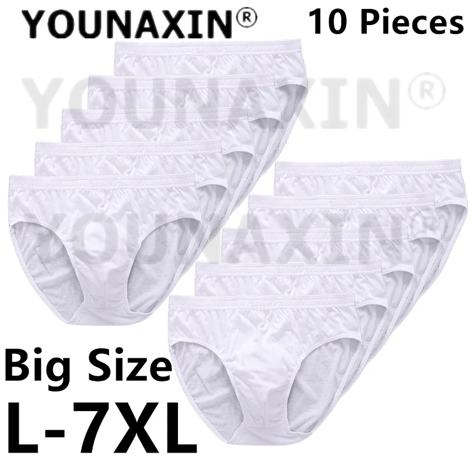 Youxin 10 kusov plus veľkosť spodného prádla pánske nohavičky bavlnené nohavičky Sexy nohavičky biele farby spodky