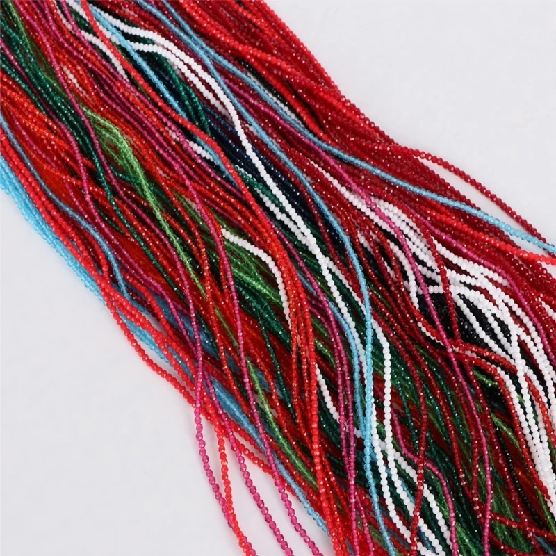 Yozusmily 1 Strand 1x2mm Small Peráčko 32 Stĺzva krištáľové sklo Rondel Spacer Periecks pre šperky výroby DIY príslušenstvo malé korálky