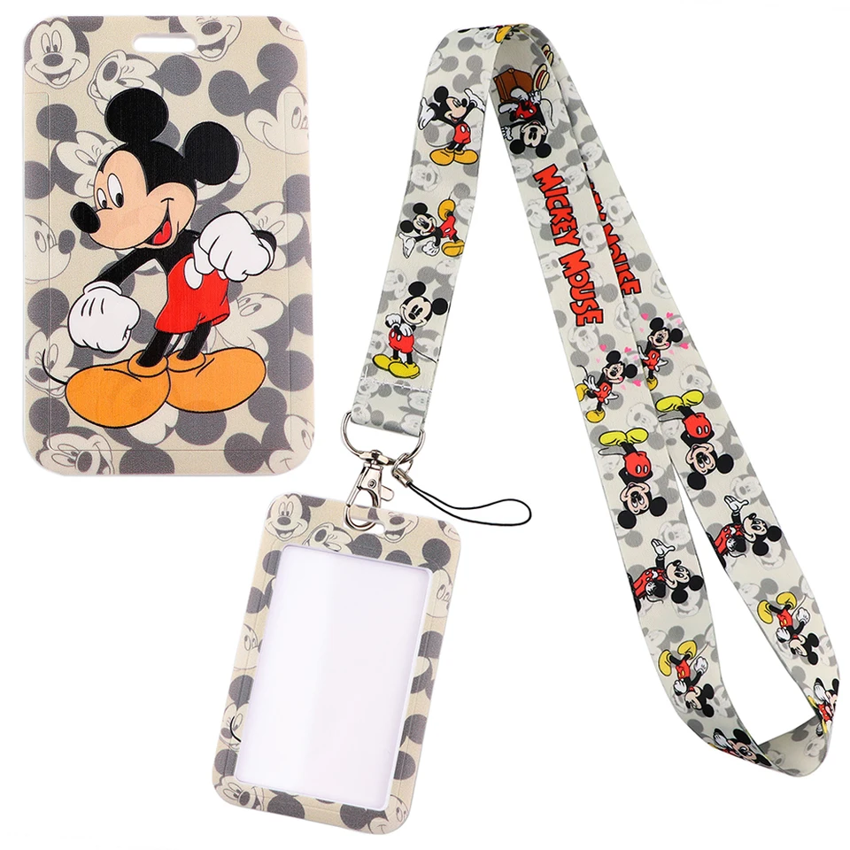 Yq284 Cartoon Mickey Mouse Lanyard krk lano key id banka Bank CASTA CARD Držiteľ držiak na krk remienok Keychain laso lariat detské darčeky