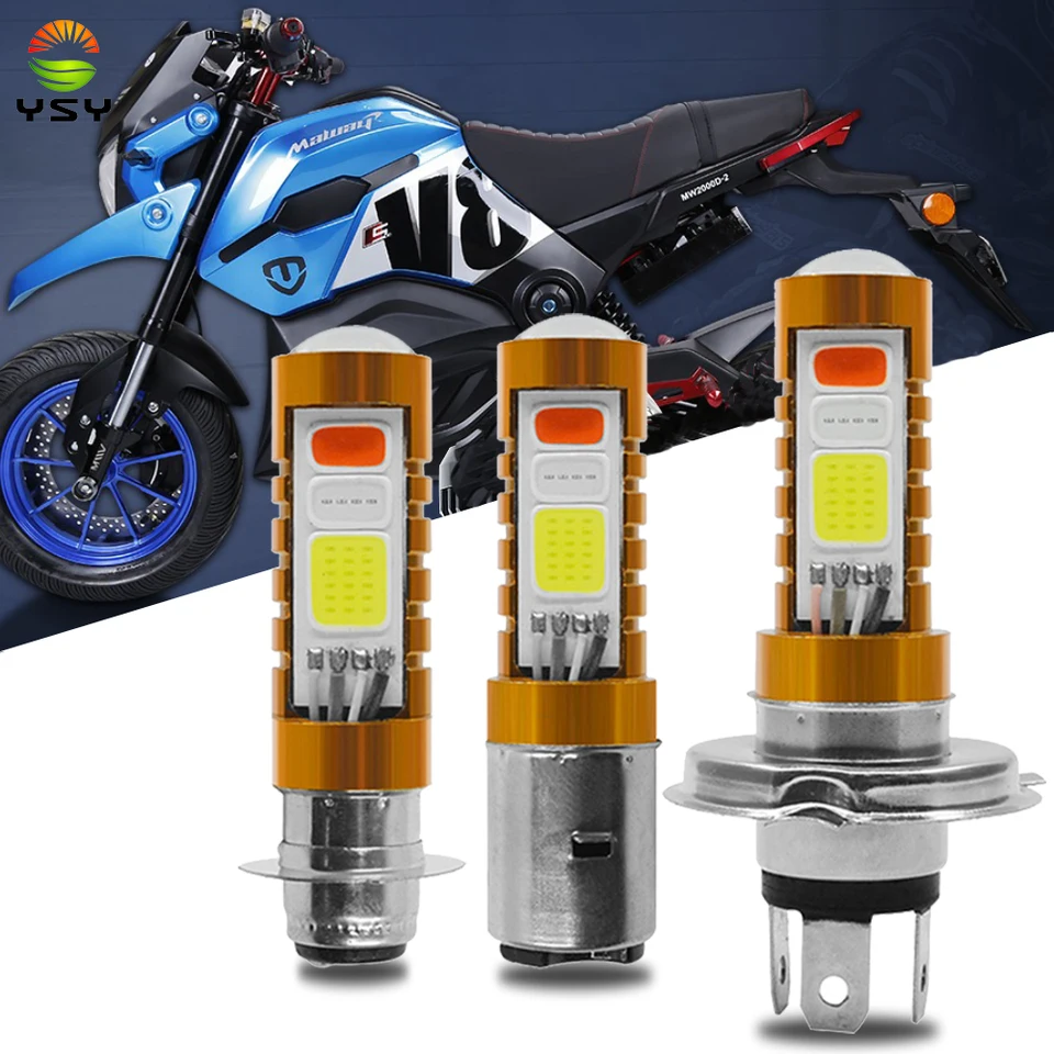 YSY H4 H6 BA20D P15D Motocykel COB LED svetlomet žiarovka Hi/Lo lúč predné svetlo Lamp