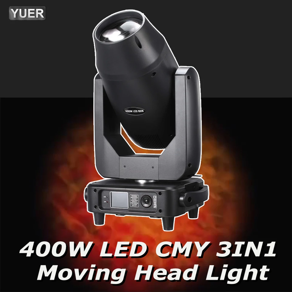 Yuer 400W LED pohybujúca sa hlava svetlo CMY CTO so priblíženým lúčovým etapom Efekt pre DJ Disco Party Svadba DMX512 RDM