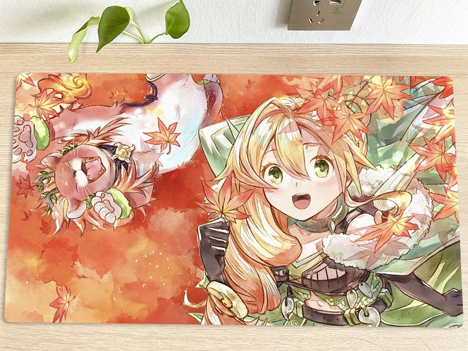 Yugioh Table Playmat Ritual Beast Tamer Lara Tcg CCG Mat Trading Card Game Mat Mouse Pad Gaming Play Mat 60x35cm MousePad Bag