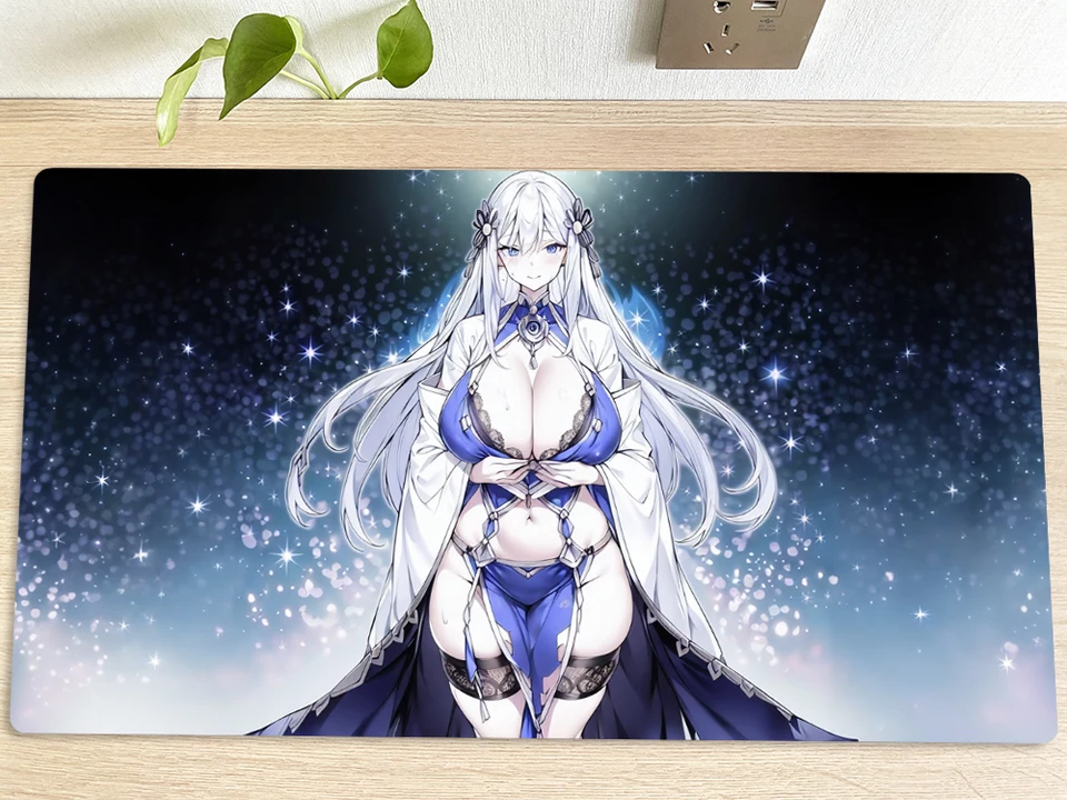 Yugioh Table Playmat Yuki-Onna, ľad Mayakashi TCG CCG Mat Trading Card Game MAT MOSH MOUSE Gaming Play MAT 60x35 cm bezplatná taška