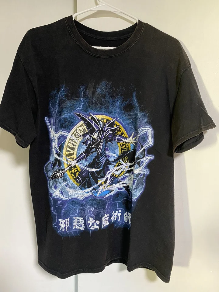 Yugioh tmavý kúzelník vintage umývaný tričko