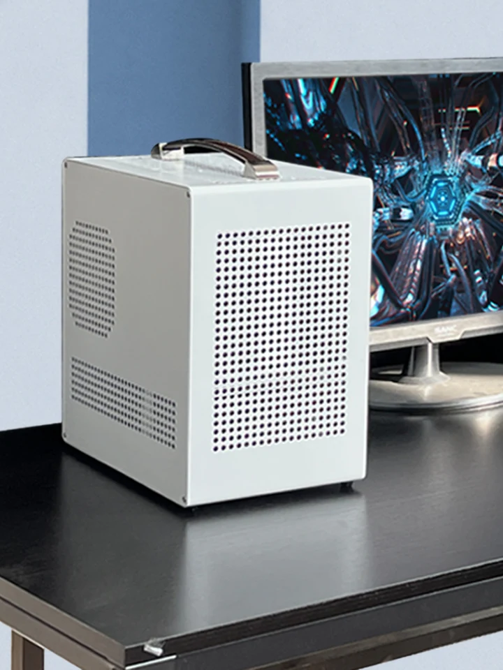 Yujiang X09 X11 A4 Prenosný MATX Malé puzdro podporuje napájacie napájanie MATX hlavná doska 120 chladenie vody