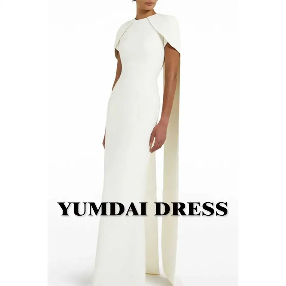 Yumdai Dubaj Bege Elegantné dlhé večere Cape Evening 2024 Elegantná Saudská Arábia Ženy Svadobné promócie Formálne šaty
