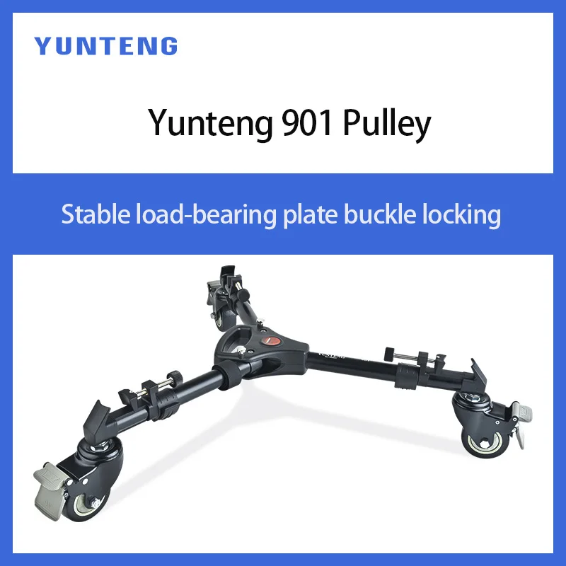 Yunteng 901 Professional Triod Floor Wheels Pohyblivé teleskopické mlko veľké valček Universal Pulley Base Universal Casters kladka