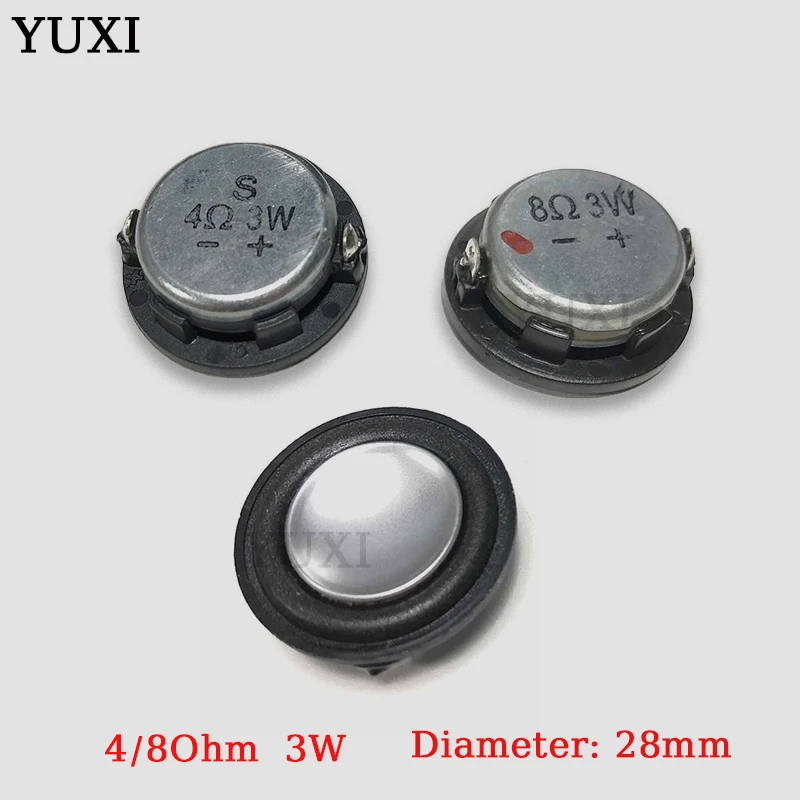 Yuxi 1pc 1inch Mini Sound reproduktor pre 4OHM 8OHM 3W 28 mm plné dosah zvukového reproduktora Neodymium Loudspeaker DIY domáce divadlo