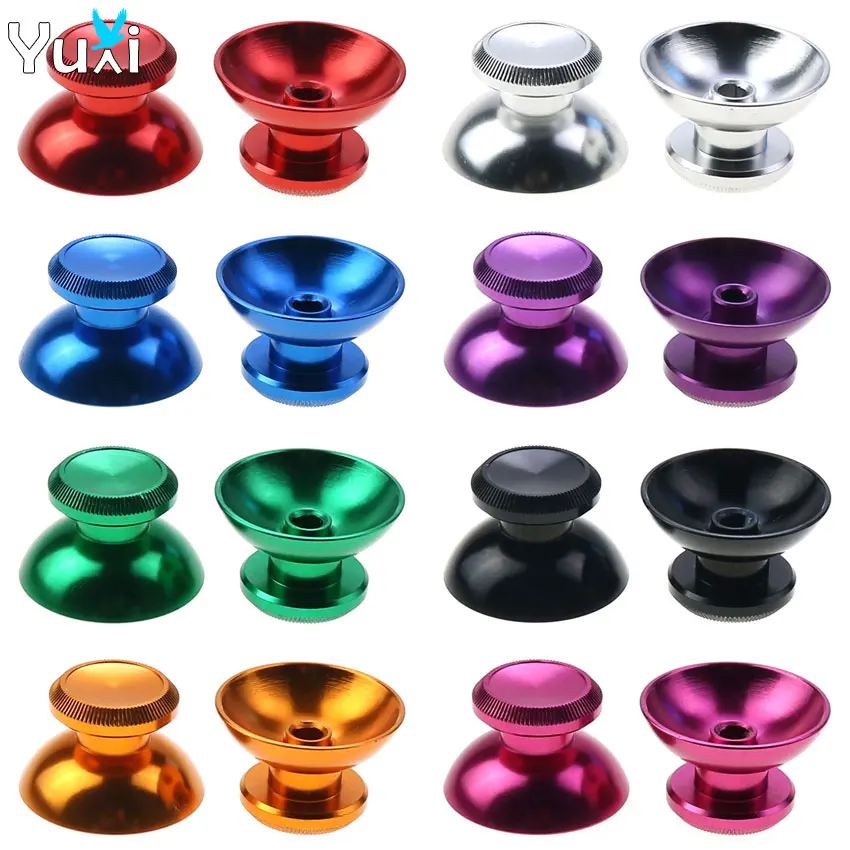 Yuxi 2pcs Metal Analog Joystick Caps Caps Pantic Stick Grip Cover pre Sony PS5 PS4 Slim Pro Xbox One Series X/S Ovládač