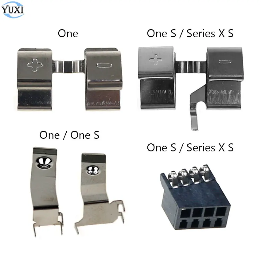 Yuxi Battery Contakt Connector Connector Opravy kovovej klipu pre Xbox One Slim pre Xbox Series XS ovládač držiaka batérie pružiny
