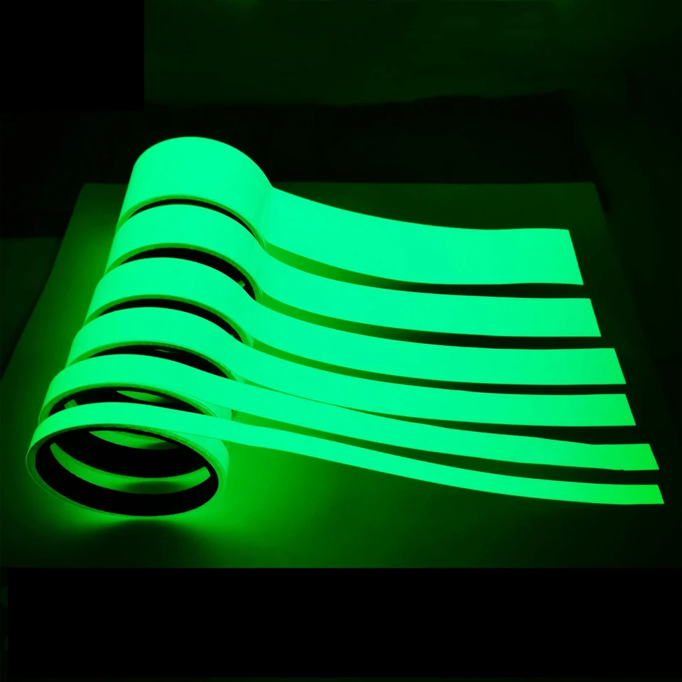 YX Svetlá fluorescenčná nočná self-pasívna žiara v tmavej nálepke pásky bezpečnosť bezpečnosť bezpečnosť Domáca dekorácia Výstraha lepidla páska