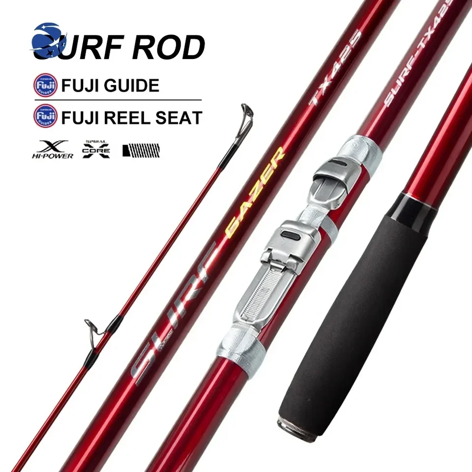 YYHC Nový dizajn 40T High Carbon Surfcasting Fishing Rybáka 4,05 m vodiaci kruh Ring Ring Saltwater