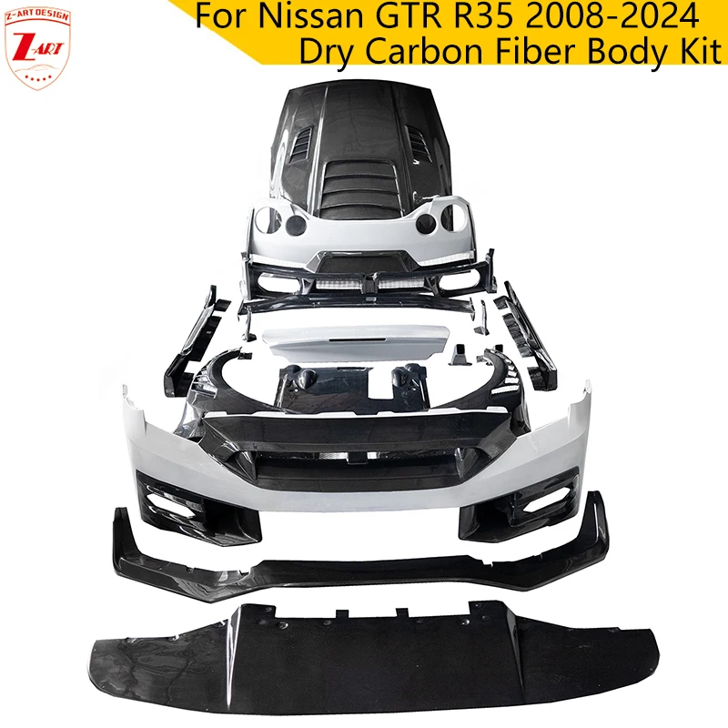 Z-Art Mk3 Nismo Dry Srym Body Body Body pre Nissan GTR R35 Prepreg Aerokit Aerokit pre Nissan GTR 2008-2024 Automatické diely