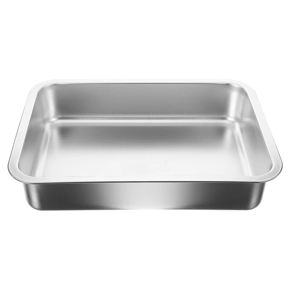 Z nehrdzavejúcej ocele Cat Litter Box Open Type Type Toalety Hračky Králičky Králik podnos plytkých veľkých kovových domácich miláčikov Krabičky