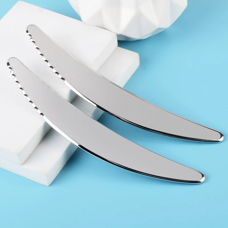 Z nehrdzavejúcej ocele GUA Sha Guasha Massager Nástroj Fyzická terapia voľný svalové Meridian Masážový stroj Spac