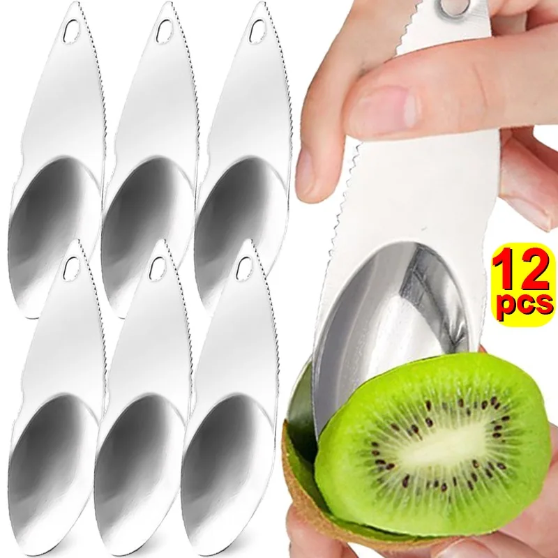 Z nehrdzavejúcej ocele Kiwi Cutter Fruit Avokado Peeler Peeling Nôž kiwi dig lyžičku Scoon Cutting Fruits Tools Kuchynské doplnky