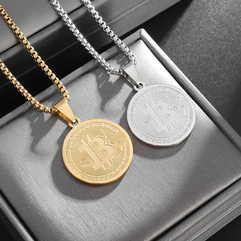 Z nehrdzavejúcej ocele módna bitcoinová minca Zberateľ
