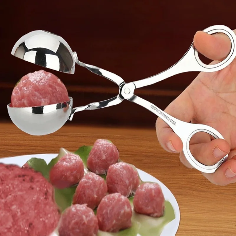 Z nehrdzavejúcej ocele výrobca mäsa kuchyňa Pohodlne vypchaté mäsové guľky výrobcovia klipov Nástroj Kuchyňa DIY Rybie mäso