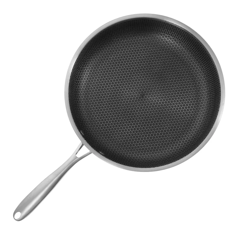 Z nehrdzavejúcej ocele Wok HoneyComb Frying Pank na vonkajšie varenie panvice malé nelepivé vajíčko