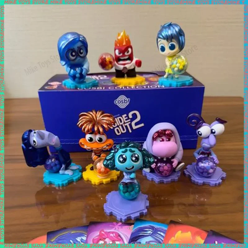 Z skladu Hot Hračky Disney Pixar vo vnútri 2 out out out out Joy Smadness Hnev Disgust Collection Collection Model Mini Anime Doll Darček pre deti