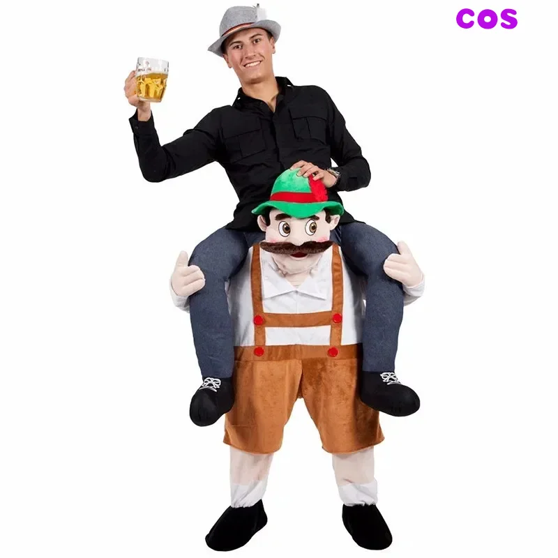 Z Unisex Halloween Party Cosplay Costumes Sets for Women Men Back Funny Animal Pants Fancy Dress Up Oktoberfest Jumpsuits Romper