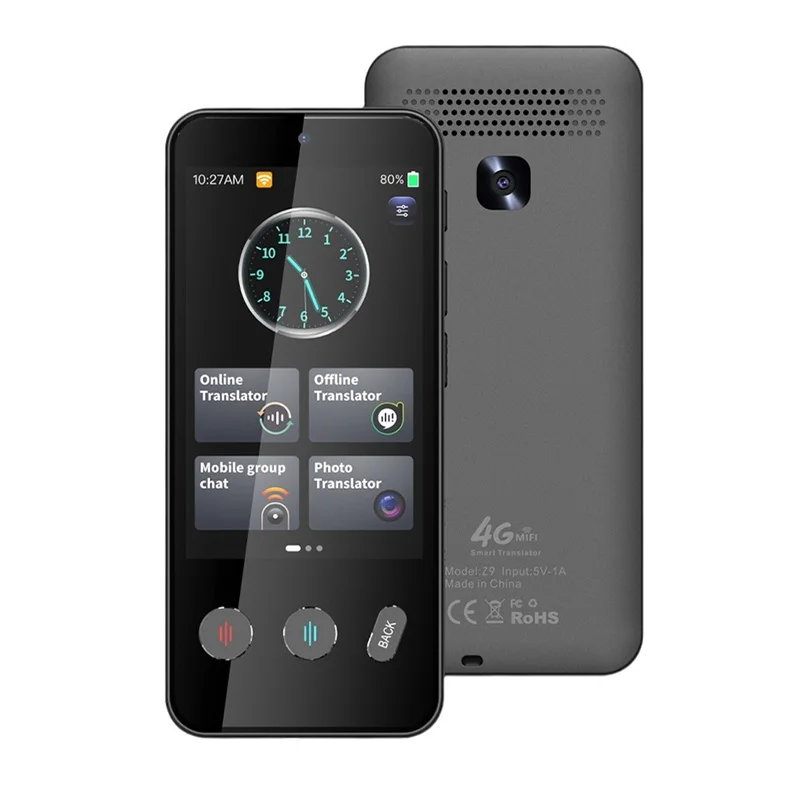 Z9 SMART Translator Global Languages ​​Voice Intelligent Online preklad stroja preklad prekladu zariadenia Podpora 4G SIM karta