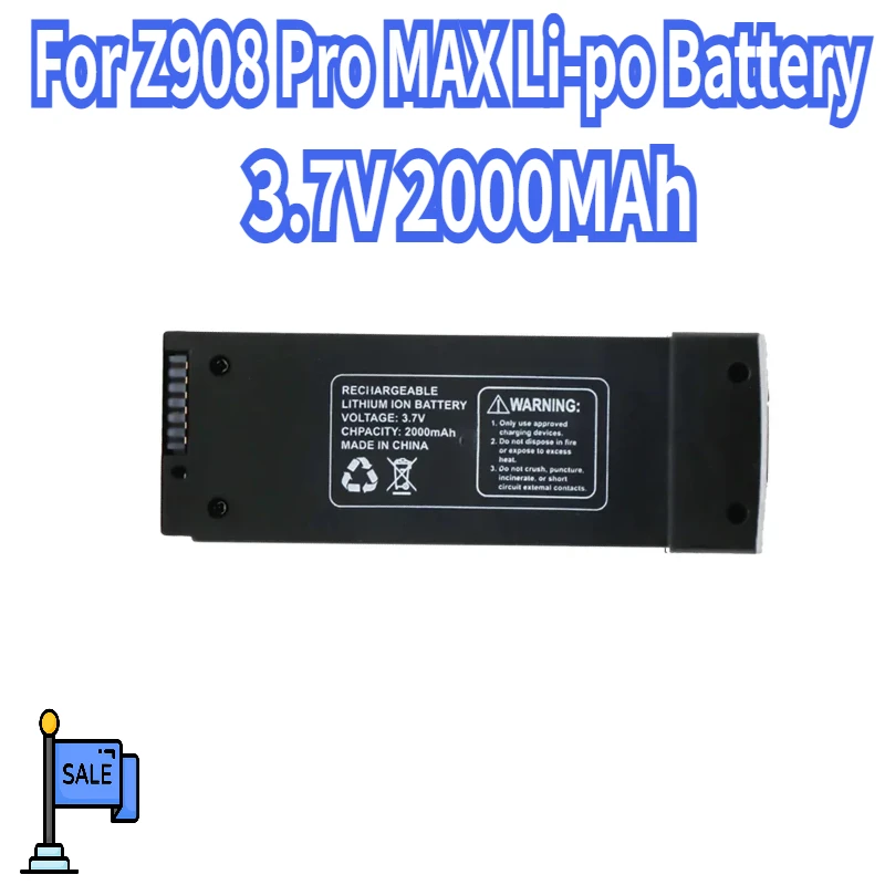 Z908 Dron Battery 3,7V 2000MAH Nabíjateľná batéria pre Z908 Pro Max Li-Po batériu