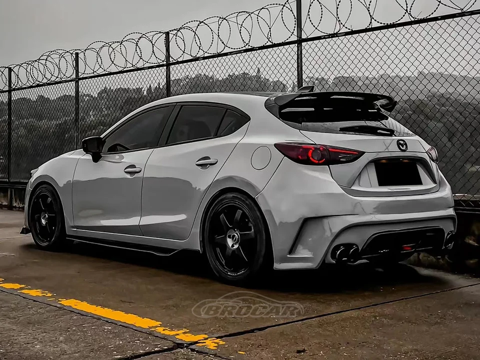 Za rok 2014-2024 Mazda Axela CX5 CX4 Gen 3 4 Hatchback GT Vysoko kvalitný ABS Plastový lesk Čierny spojler kufra Trunka Boot Wing Spoiler
