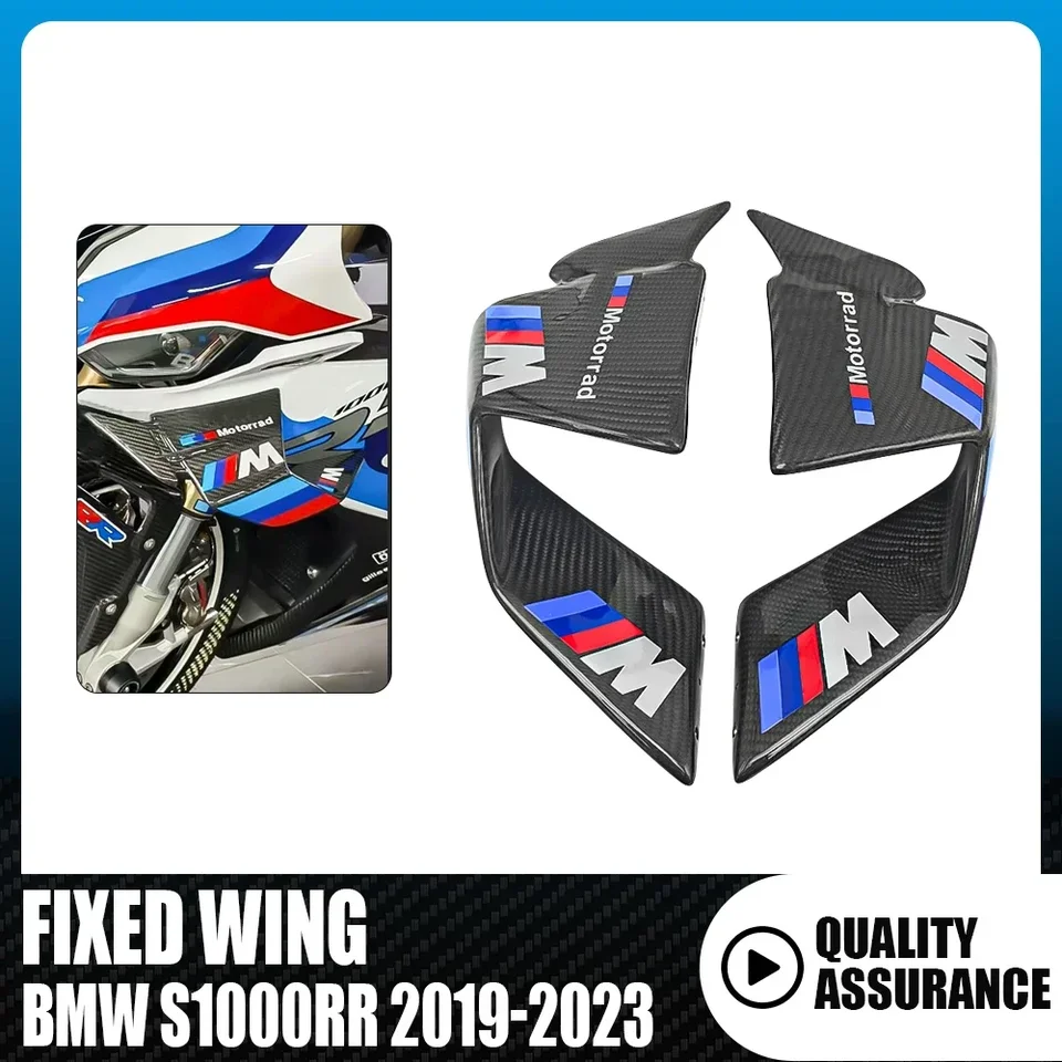 Za rok 2019 2020 2021 2022 2023 BMW S1000RR Motocyklové uhlíkové vlákno ABS Front Aerodynamic Winglets Wingle Wining Fixované krídlo