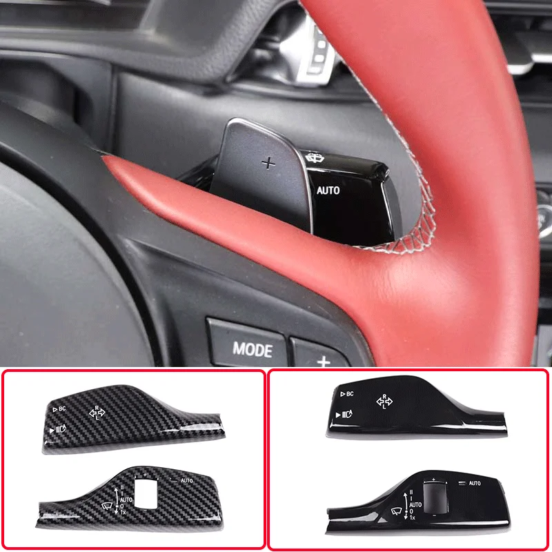 Za rok 2019-22 Toyota Gr supra A90 MK5 ABS ABBART vlákno Turn Signal Signal Switch Wiper Rod dekoratívna škrupina Interiérové ​​príslušenstvo