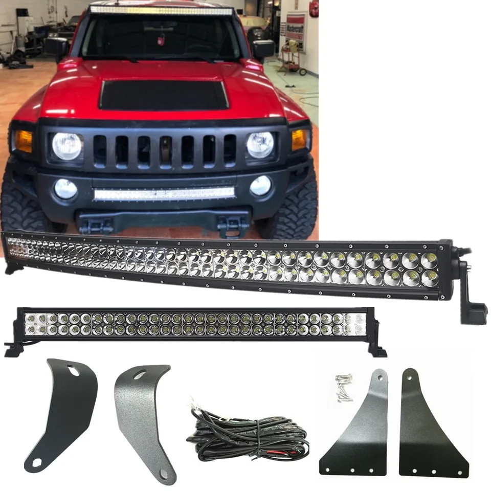 Za roky 2006-2010 Hummer H3 Strecha zakrivená 50inch 288 W pracovná lišta LED s predným nárazníkom 30 palcov LED light + montážna konzola