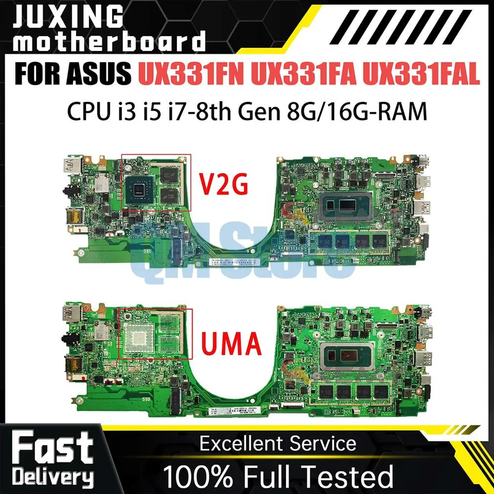 Zadná doska pre notebook pre ASUS UX331F UX331FA UX331FAL UX331FN BX331F LAPTOP základnej dosky s I3 I5 I7 8. CPU V2G UMA 8G 16G RAM RAM