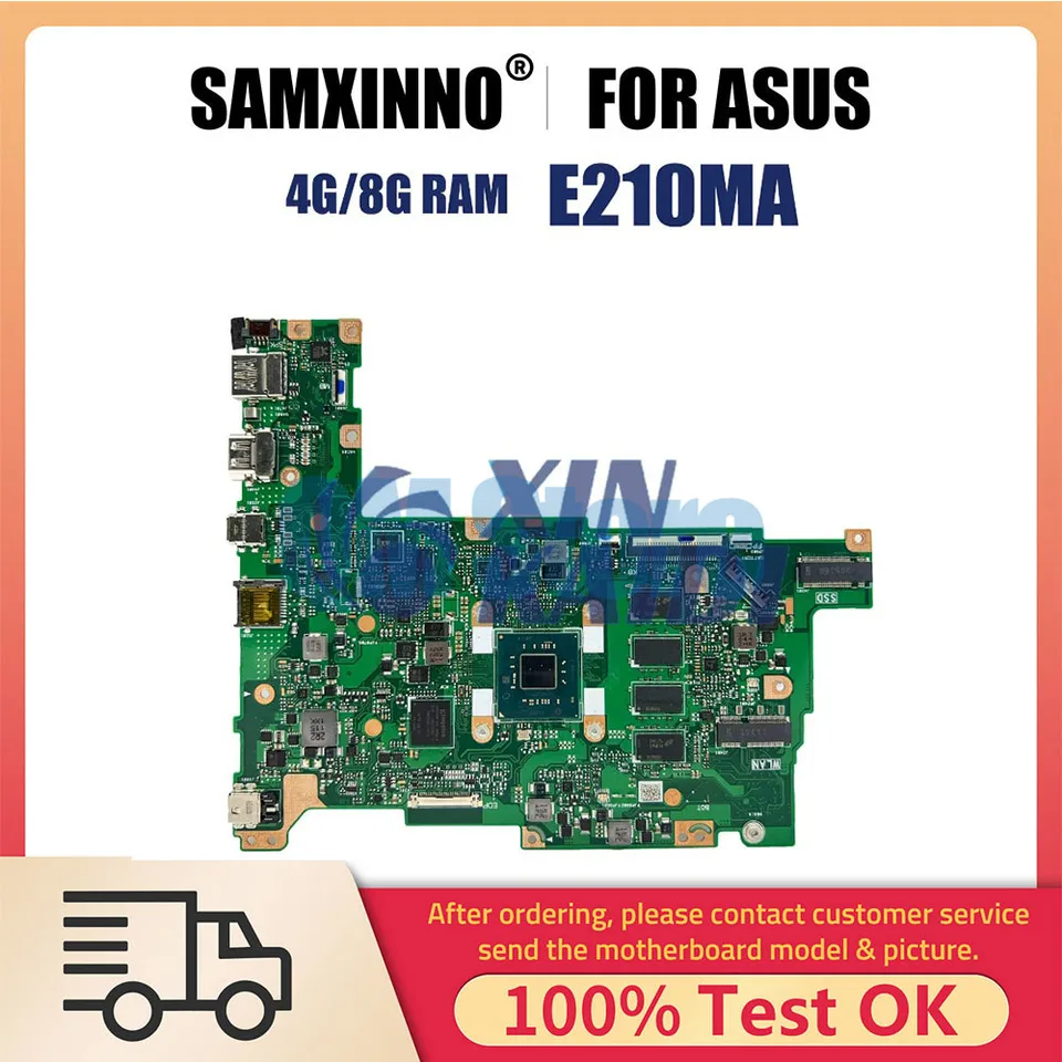 Zadná doska pre notebook pre ASUS VivOBook 12 E210MA E210MAB E210M LAPTOP Základná doska CPU N4020 N5000 N5030 4G 8G RAM 64G 128G SSD