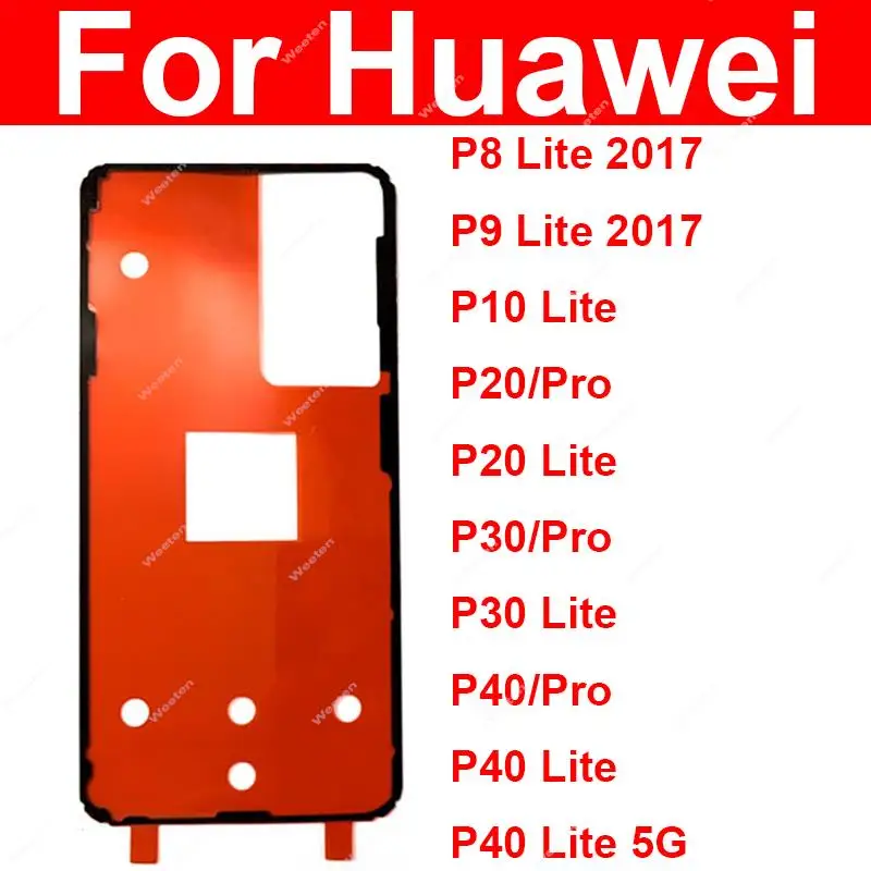 Zadná LCD obrazovka s batériou kryt krytu nálepka lepidla lepidla lepidlá páska pre Huawei P8 P9 P10 P20 P30 P30 Pro Lite 2017 diely