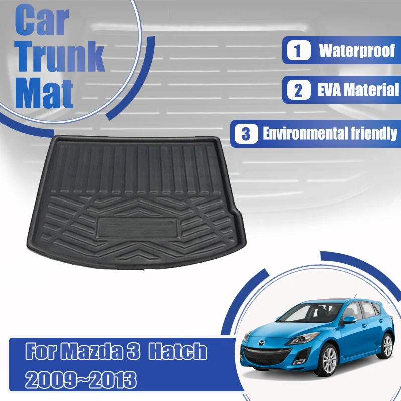 Zadná podložka pre kmeňa auta pre Mazda 3 M3 Axela M3 Hatchback 2009 ~ 2013 Vodotesná podložka kmeň kmeňa Eva Cover Automatické príslušenstvo