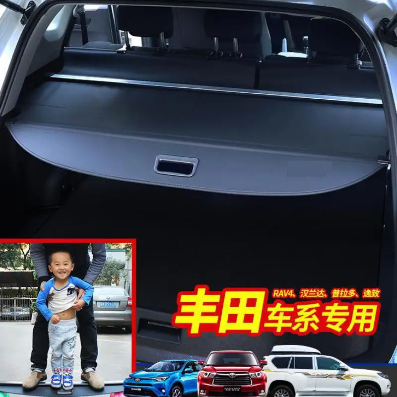 Zadná polica Trunk Cover Material Material Zadná záclona Zadané kúpeľné autá Styling pre RAV4 2014-2017 2020-2021