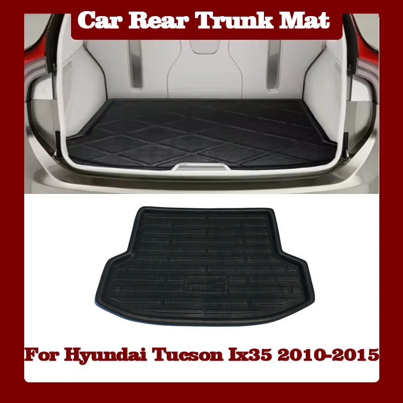 Zadná rohož pre kmeňa automobilu pre Hyundai Tucson IX35 2010-2015 batožinová podšívka podkladové diely Vodotesné protišmykové podlahové podlahové doštičky automatické diely