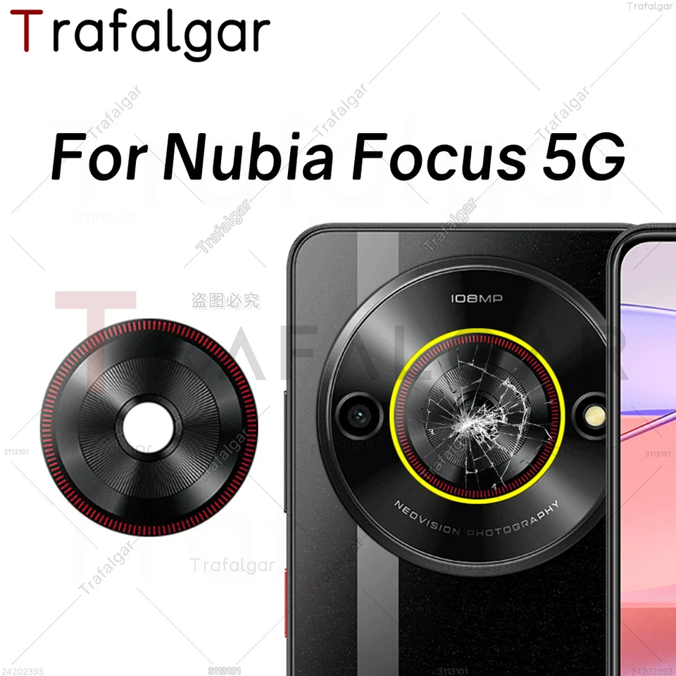 Zadná sklenená šošovka pre zadnú kameru pre ZTE Nubia Focus 5G Nahradenie pomocou lepidlej nálepky