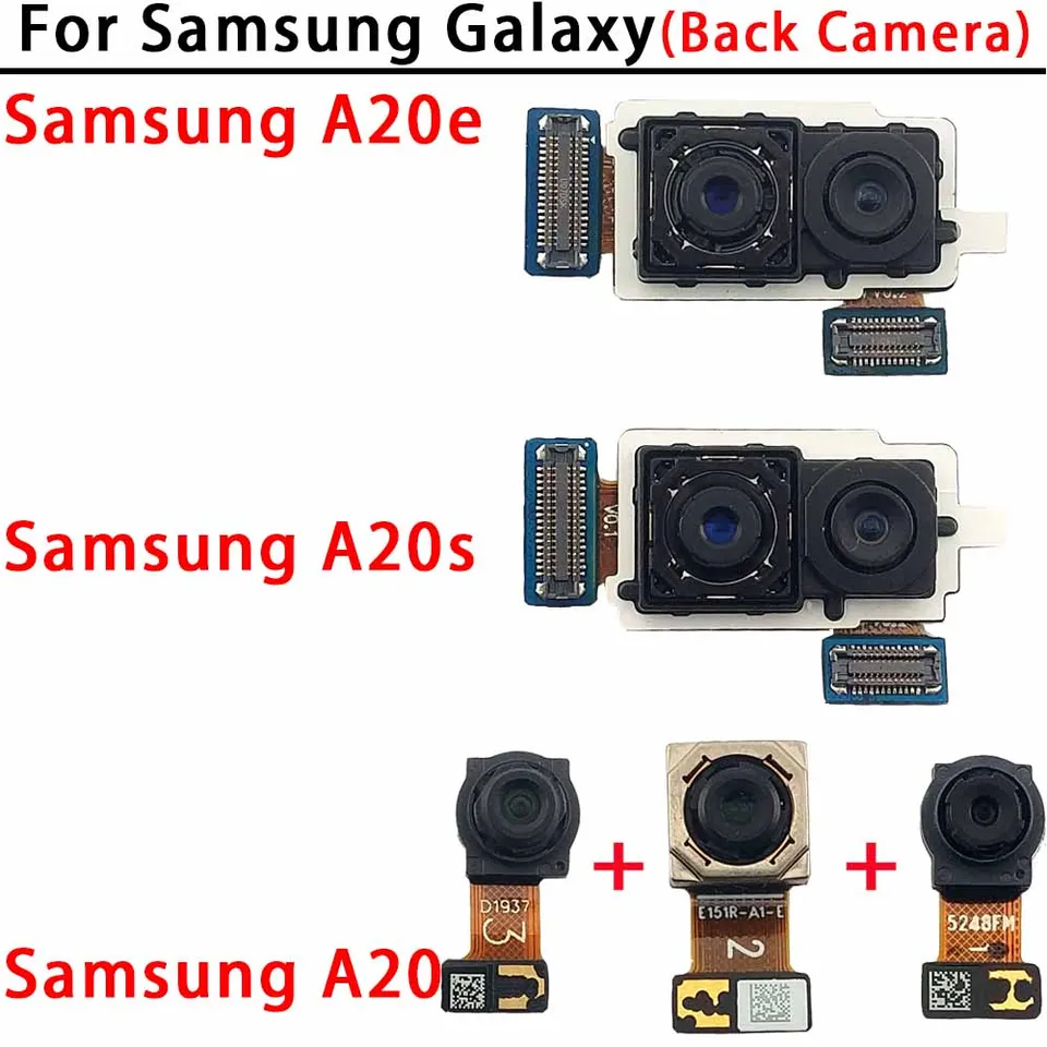 Zadná zadná kamera pre Samsung Galaxy A20 (A205) A20E (A202) A20S (A207) Modul spätného pohľadu na spätné zobrazenie náhradných dielov