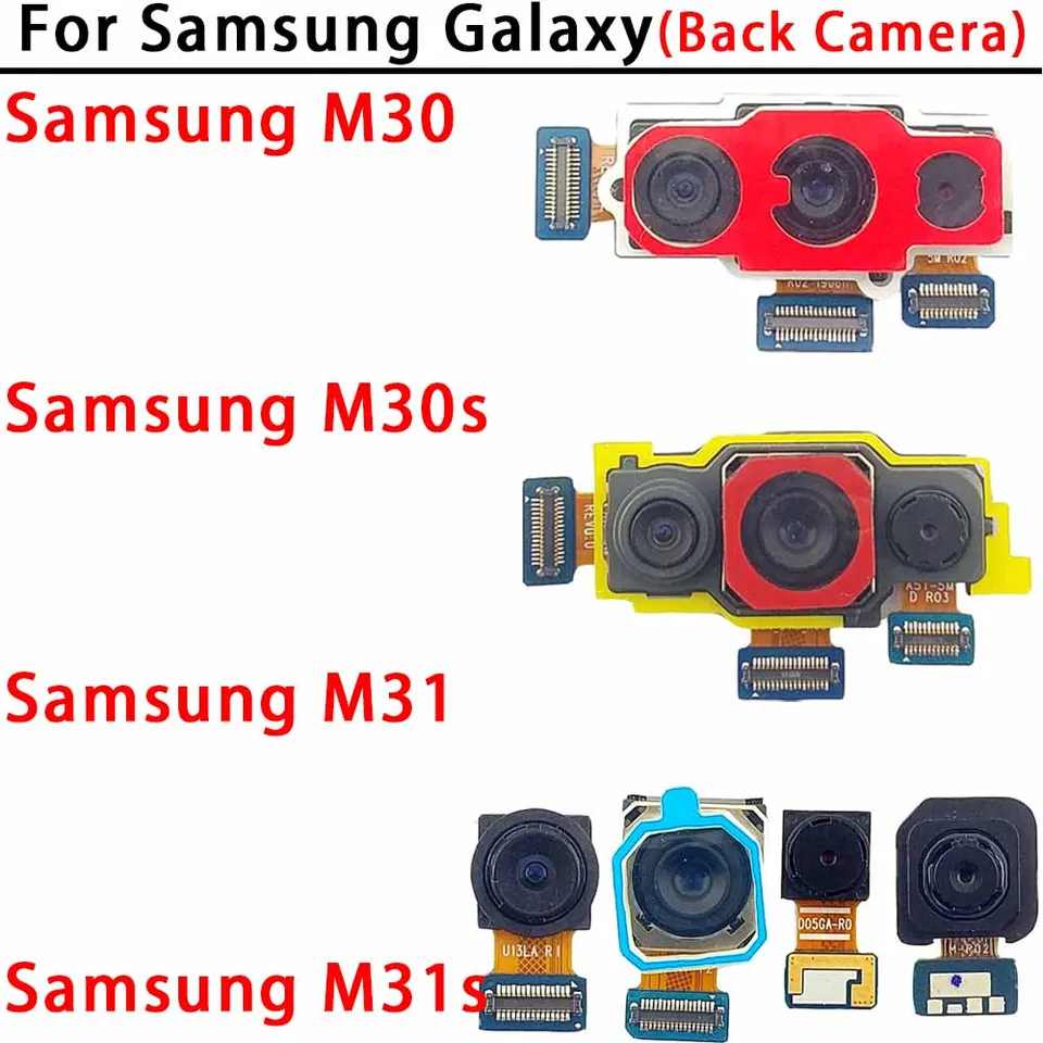 Zadná zadná kamera pre Samsung Galaxy M30 M305 M30S M307 M31 M315 M31S M317 Modul kamery Zadný pohľad