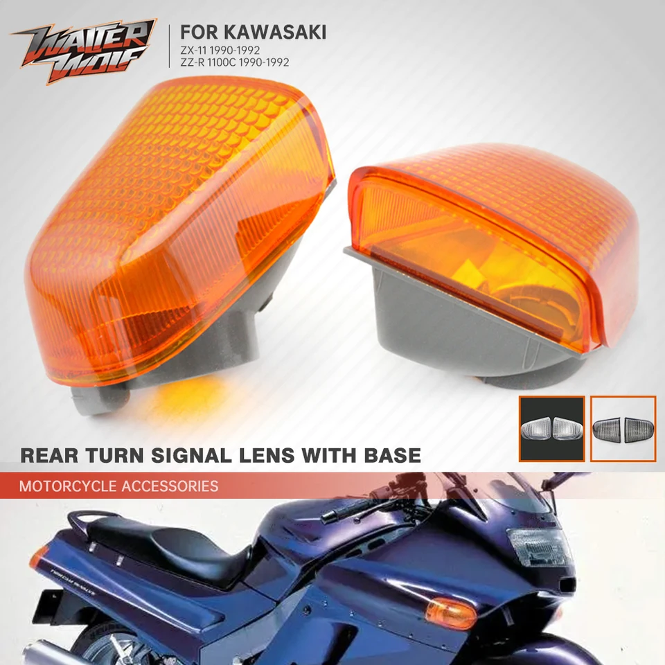 Zadná šošovka Signálna šošovka pre odbočku pre Kawasaki ZZR1100C ZZR 1100 C ZX-11 1990-1992