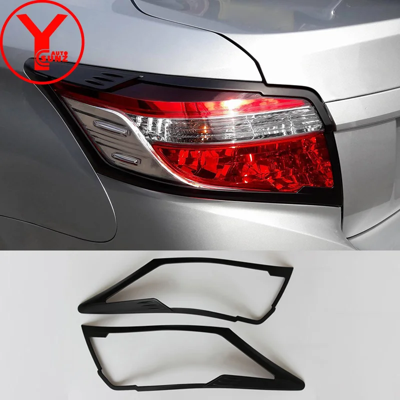Zadná žiarovka pre Toyota Vios Sedan 2014 2015 2016 Chromium Exteriér exteriérové ​​diely zadné svetlo kryt dekorácie Styling Príslušenstvo